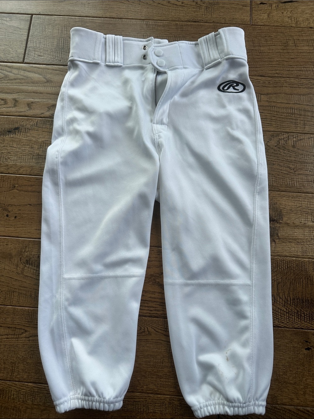 Rawlings White Men's Baseball Pants with Elastic Ankles